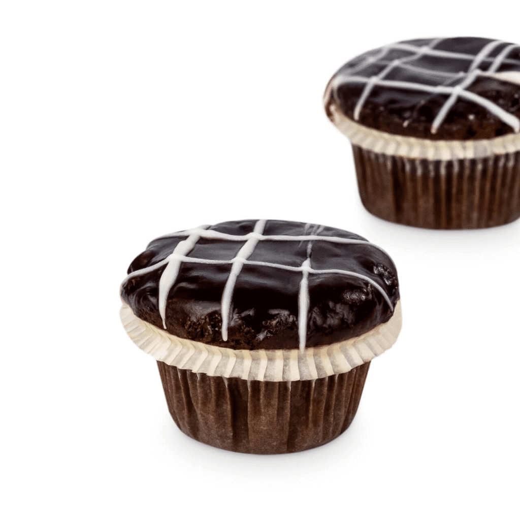 muffin czekoladowy z porzeczkami